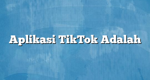 Aplikasi TikTok Adalah