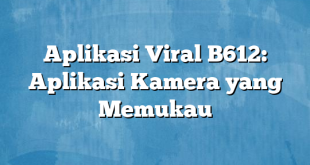 Aplikasi Viral B612: Aplikasi Kamera yang Memukau