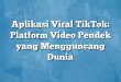 Aplikasi Viral TikTok: Platform Video Pendek yang Mengguncang Dunia