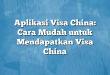 Aplikasi Visa China: Cara Mudah untuk Mendapatkan Visa China