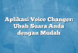 Aplikasi Voice Changer: Ubah Suara Anda dengan Mudah