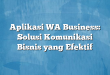 Aplikasi WA Business: Solusi Komunikasi Bisnis yang Efektif
