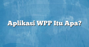 Aplikasi WPP Itu Apa?