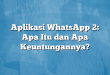 Aplikasi WhatsApp 2: Apa Itu dan Apa Keuntungannya?