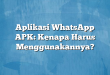 Aplikasi WhatsApp APK: Kenapa Harus Menggunakannya?