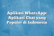 Aplikasi WhatsApp: Aplikasi Chat yang Populer di Indonesia