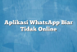 Aplikasi WhatsApp Biar Tidak Online