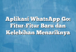 Aplikasi WhatsApp Go: Fitur-Fitur Baru dan Kelebihan Menariknya