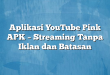 Aplikasi YouTube Pink APK – Streaming Tanpa Iklan dan Batasan
