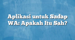 Aplikasi untuk Sadap WA: Apakah Itu Sah?