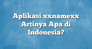 Aplikasi xxnamexx Artinya Apa di Indonesia?