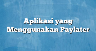 Aplikasi yang Menggunakan Paylater