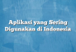 Aplikasi yang Sering Digunakan di Indonesia