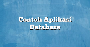 Contoh Aplikasi Database