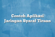 Contoh Aplikasi Jaringan Syaraf Tiruan