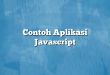 Contoh Aplikasi Javascript