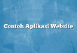 Contoh Aplikasi Website