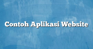 Contoh Aplikasi Website