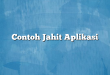 Contoh Jahit Aplikasi