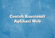 Contoh Kuesioner Aplikasi Web