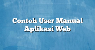 Contoh User Manual Aplikasi Web