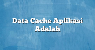 Data Cache Aplikasi Adalah