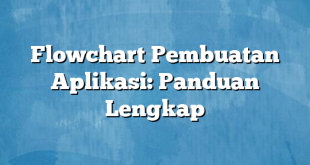 Flowchart Pembuatan Aplikasi: Panduan Lengkap