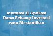 Investasi di Aplikasi Dana: Peluang Investasi yang Menjanjikan