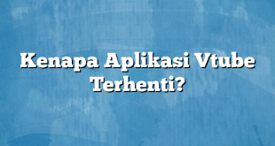 Kenapa Aplikasi Vtube Terhenti?