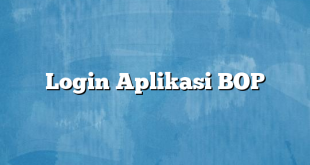 Login Aplikasi BOP