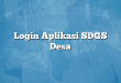 Login Aplikasi SDGS Desa