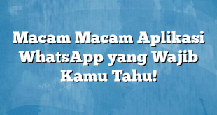 Macam Macam Aplikasi WhatsApp yang Wajib Kamu Tahu!