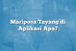 Mariposa Tayang di Aplikasi Apa?