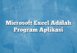 Microsoft Excel Adalah Program Aplikasi