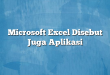 Microsoft Excel Disebut Juga Aplikasi