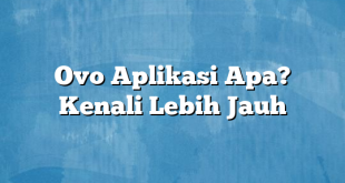 Ovo Aplikasi Apa? Kenali Lebih Jauh