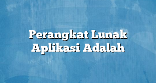 Perangkat Lunak Aplikasi Adalah