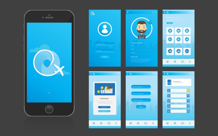 Mobile App UI Interface and GUI 184428 Vector Art at Vecteezy